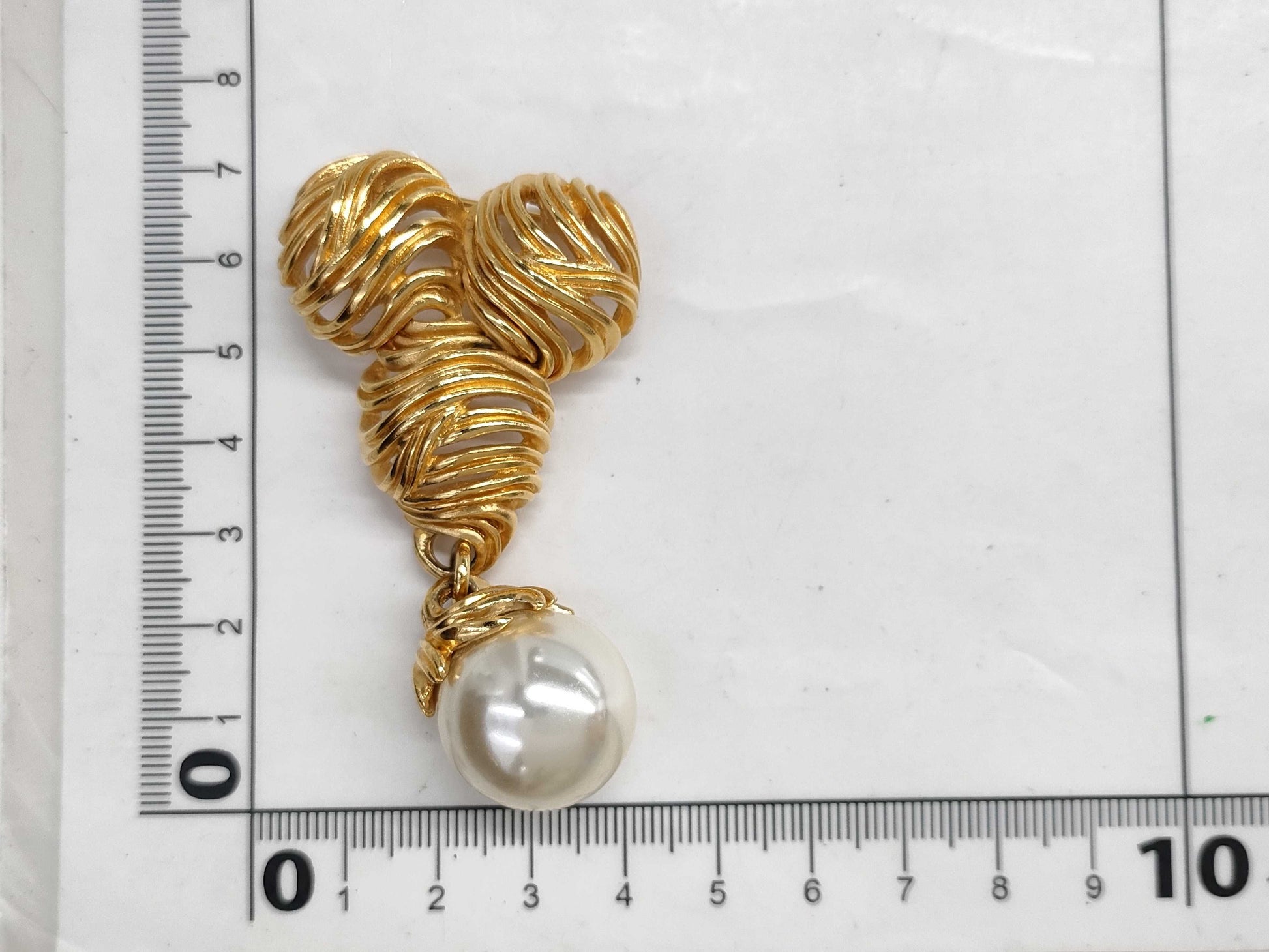 LANVIN Faux Pearl Brooch