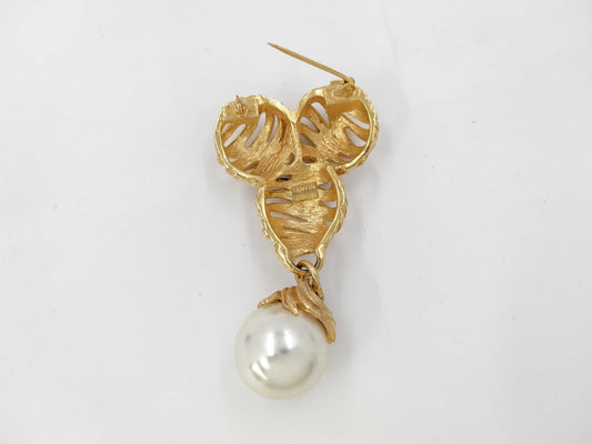 LANVIN Faux Pearl Brooch