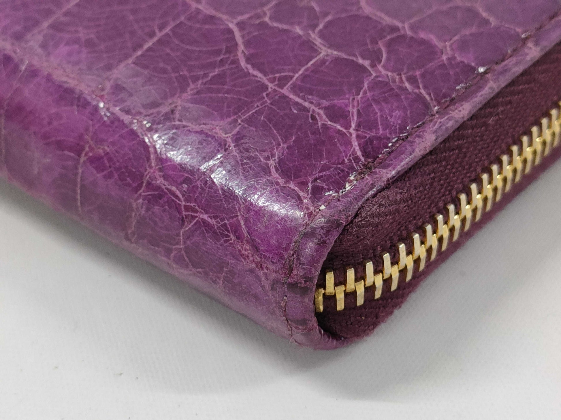 Miu Miu Crocodile Embossed Leather Long Wallet Accessories: Box Wallet