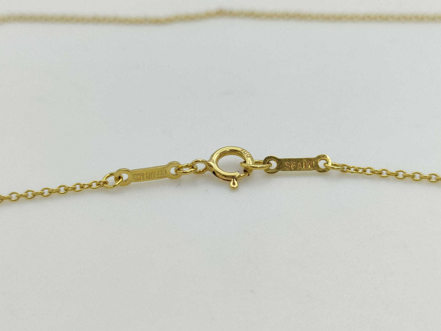 Tiffany&Co. Open Heart YG 750 3.7g Necklace