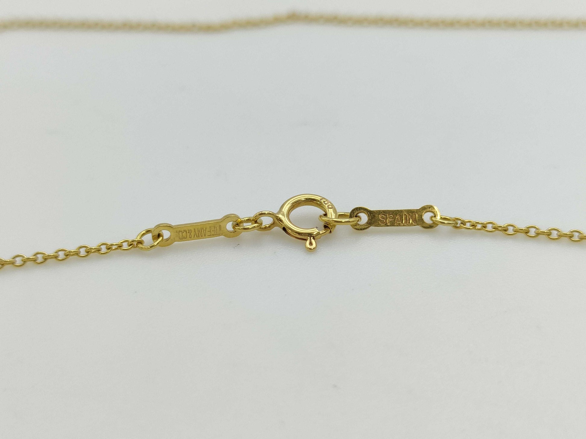 Tiffany&Co. Open Heart YG 750 3.7g Necklace