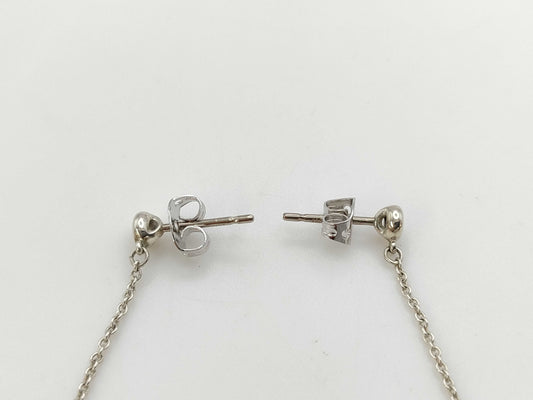 Tiffany & Co. Tiffany Open Heart Diamond Earrings, AG925, 1.4g. Includes box and dust bag.