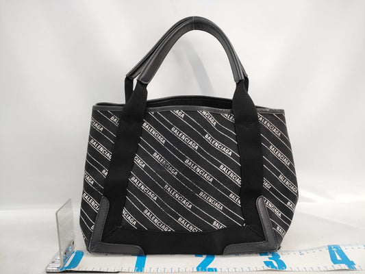 BALENCIAGA Navy Cabas Tote Bag with Pouch and Handbag