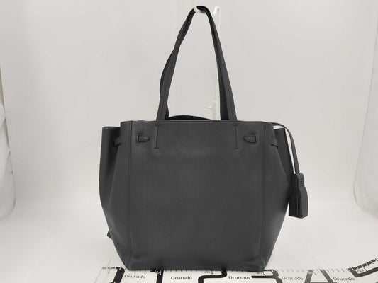 CELINE Hippo Phantom Small Leather Black Tote Bag
