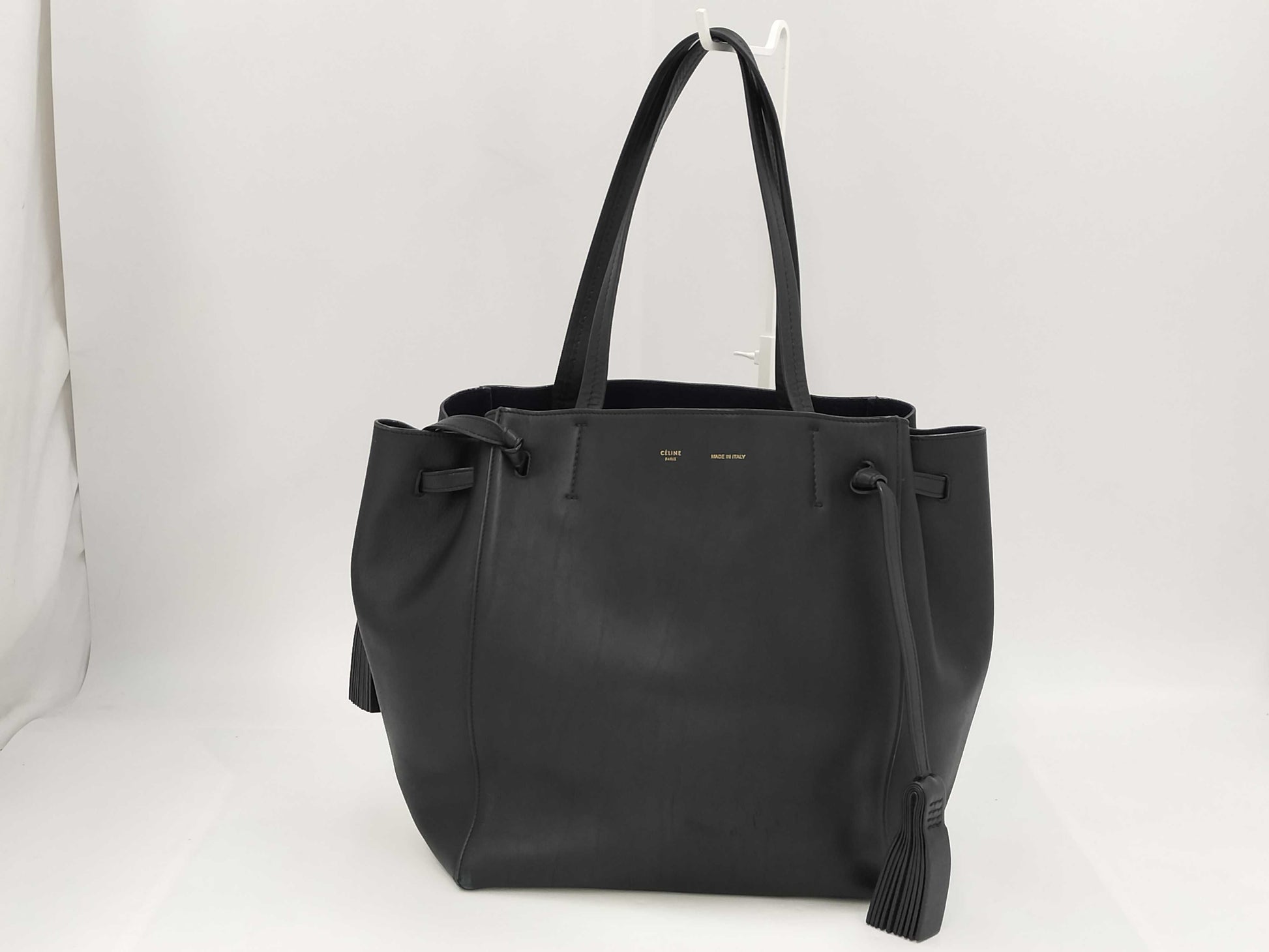 CELINE Hippo Phantom Small Leather Black Tote Bag