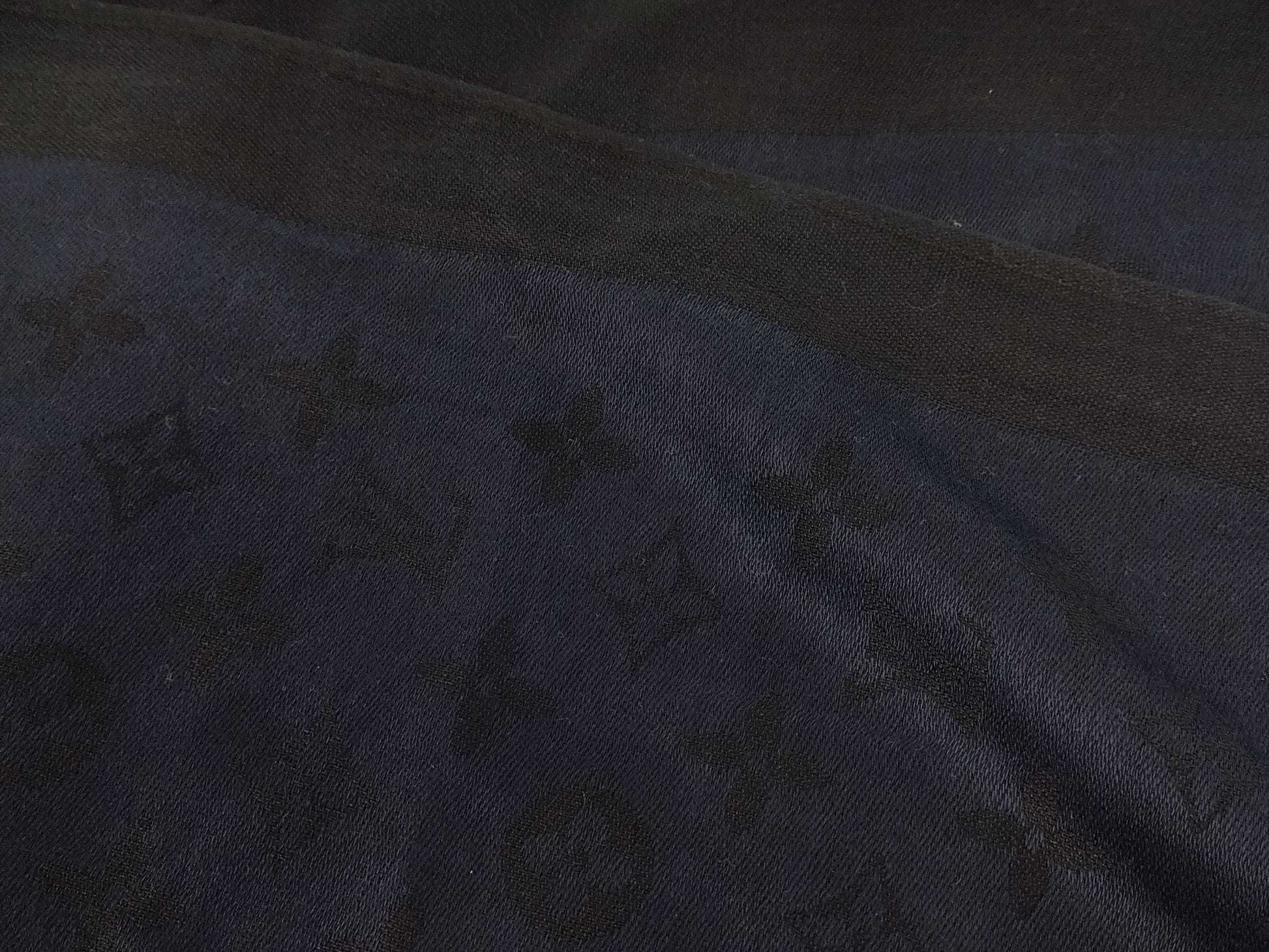 LOUIS VUITTON Monogram Stole, Navy, with Tags, Other Apparel