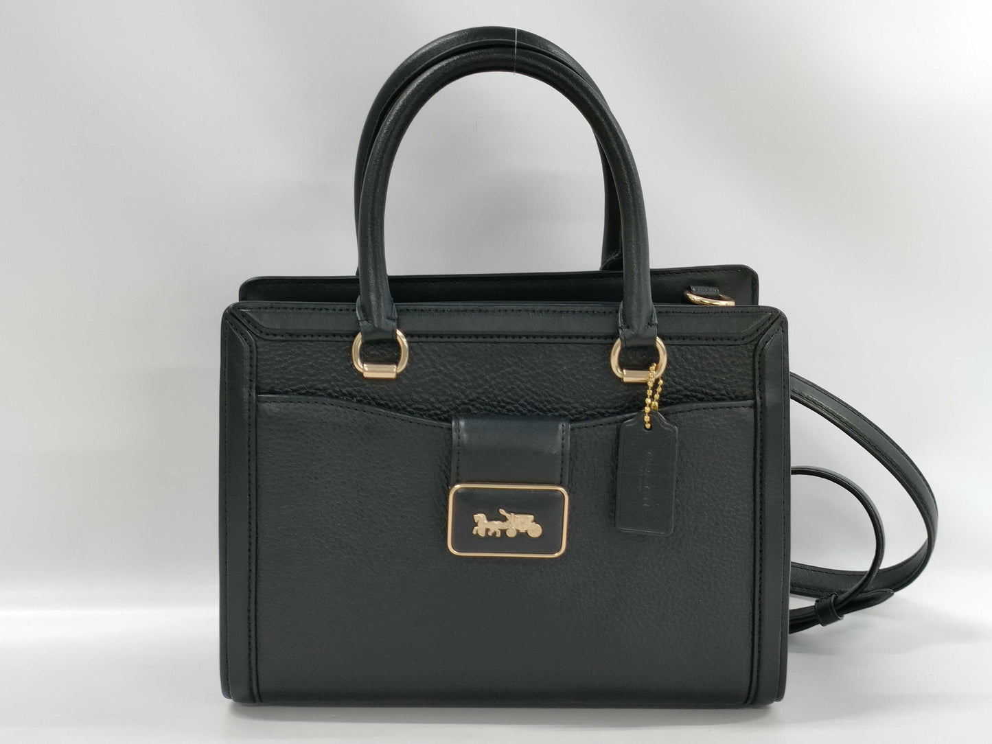 COACH 2-Way Bag CC141 Black Accessories: Shoulder Strap Handbag