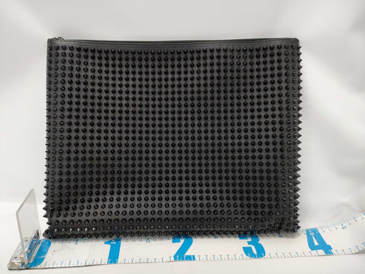 Christian Louboutin Studded Clutch Bag. Accessories: Box, Dust Bag.