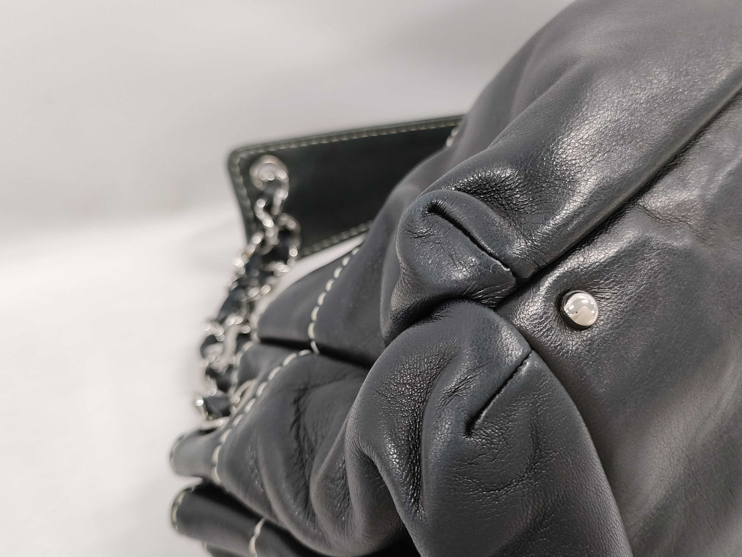 CHANEL Lambskin Logo Chain Shoulder Bag, No. 8, Accessories: Dust Bag, Shoulder Bag