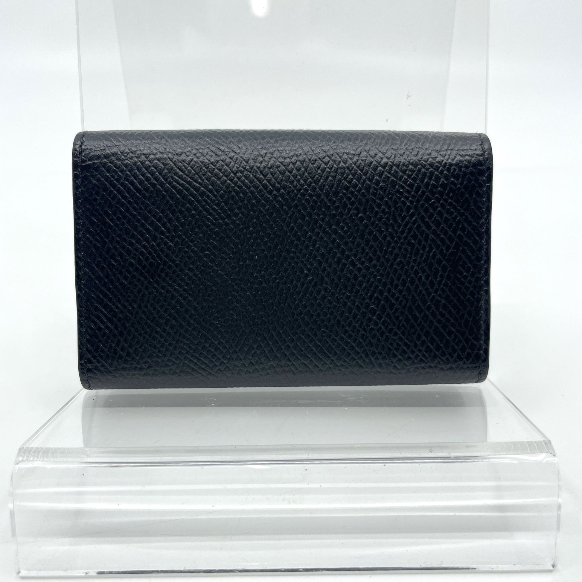 CELINE Leather Key Case 6 Strands Black Key Case Keychain