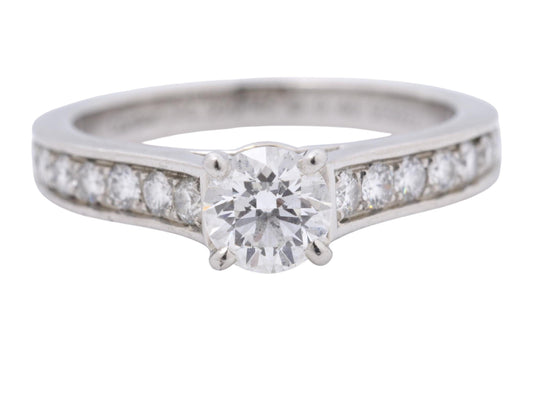 Cartier Etancell Half Eternity #45 D0.40ct Melee Diamond Pt950 3.6g Ring