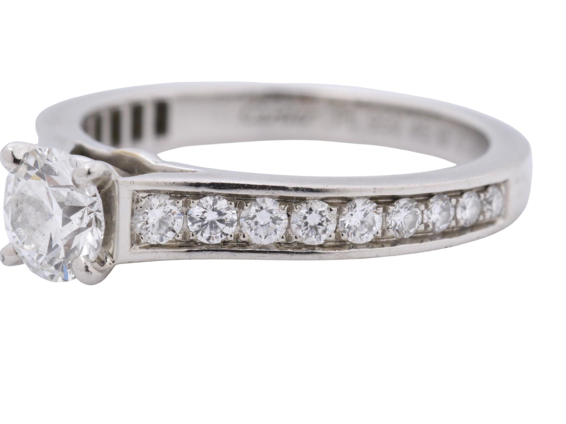 Cartier Etancell Half Eternity #45 D0.40ct Melee Diamond Pt950 3.6g Ring