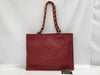 CHANEL Chain Tote Red Tote Bag
