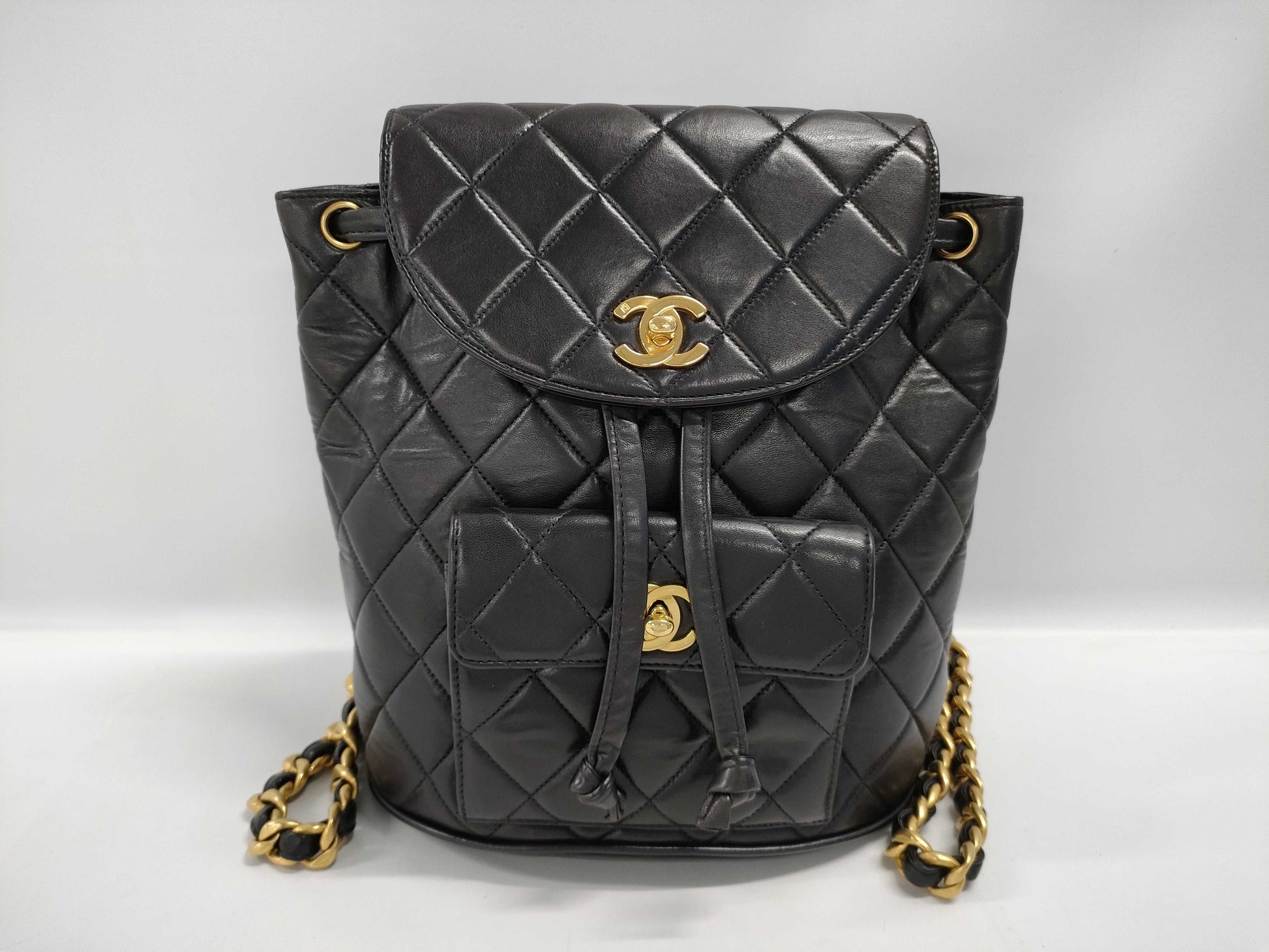 CHANEL Double Turn Lock Backpack