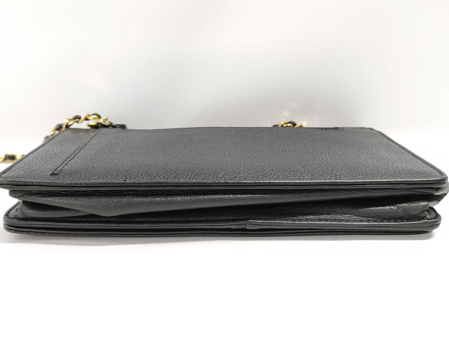 CHANEL Caviar Skin Coco Mark Chain Wallet Shoulder Bag