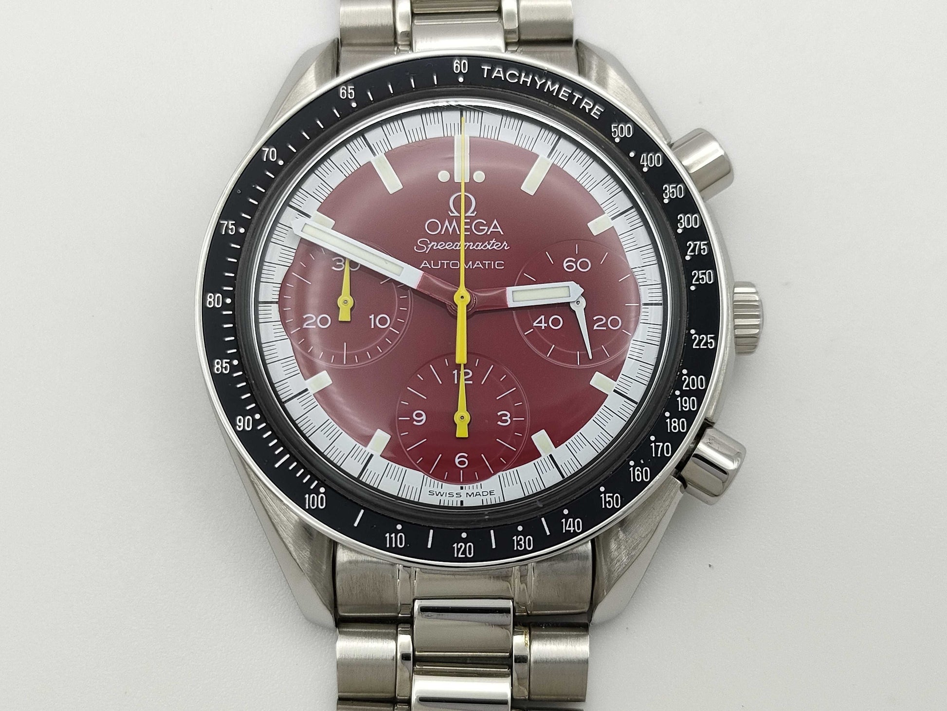 OMEGA Schumacher 3510.61 57220090 Automatic Red Dial Men's Watch