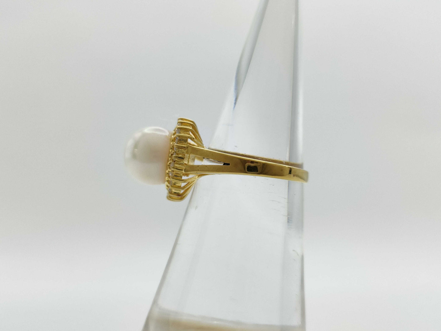 Pearl diameter approx. 8.7mm D0.21ct K18 3.7g ring