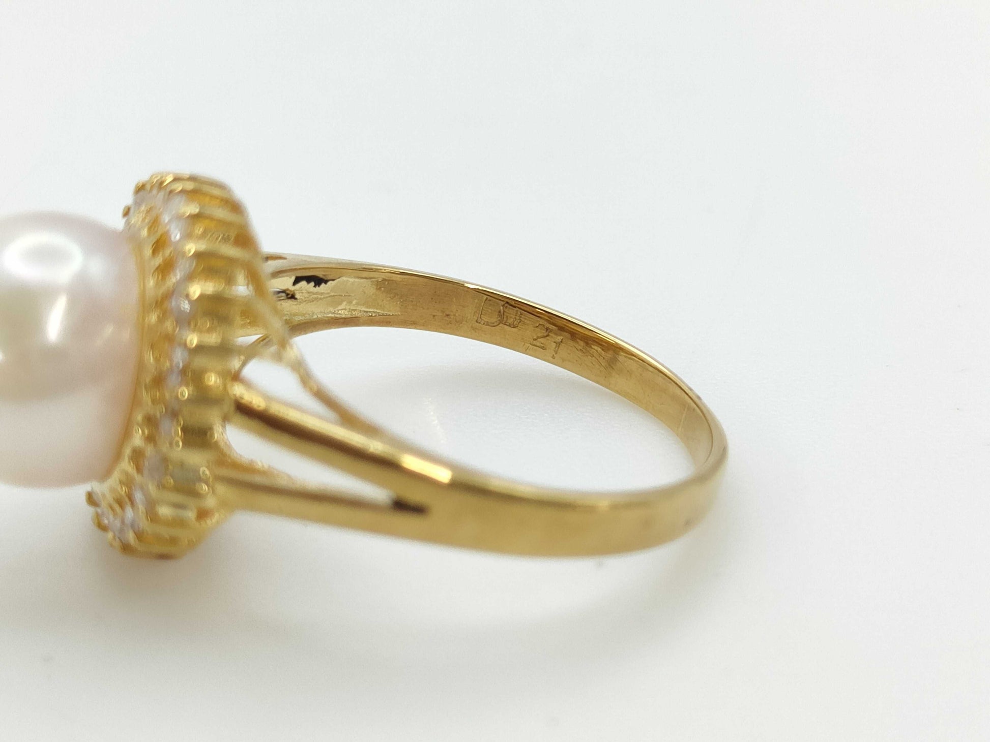 Pearl diameter approx. 8.7mm D0.21ct K18 3.7g ring