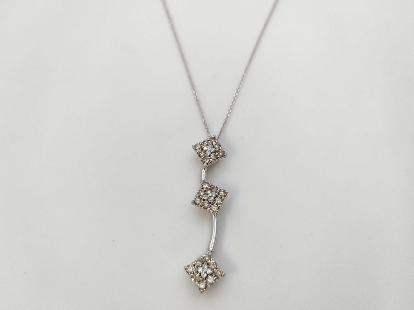 D0.83ct K18WG 4.4g Necklace