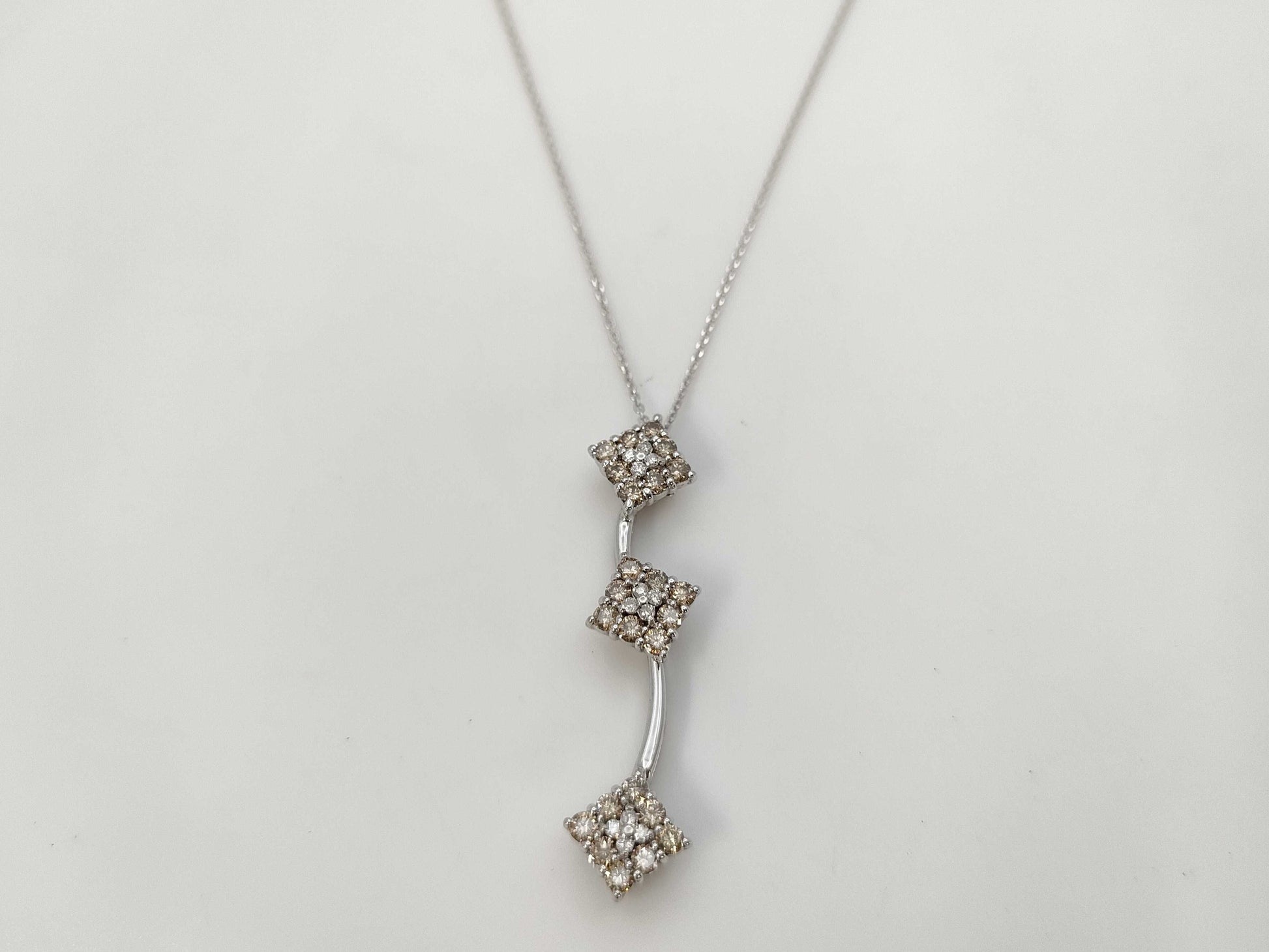 D0.83ct K18WG 4.4g Necklace