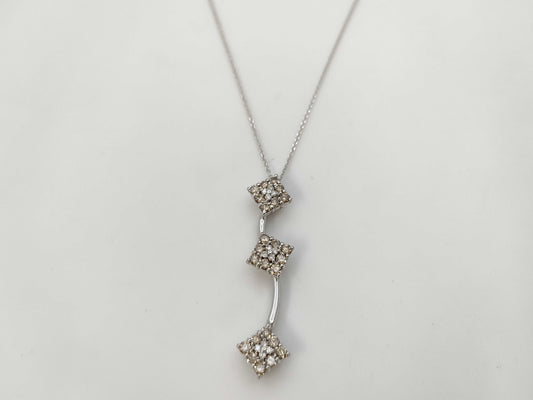 D0.83ct K18WG 4.4g Necklace