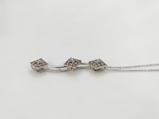 D0.83ct K18WG 4.4g Necklace