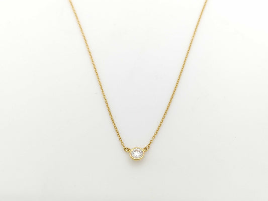 Tiffany&Co. By the Yard D0.23ct 1PD Au750 1.7g Necklace