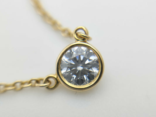 Tiffany&Co. By the Yard D0.23ct 1PD Au750 1.7g Necklace
