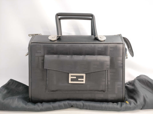 FENDI Zucca Handbag Leather/PVC Handbag