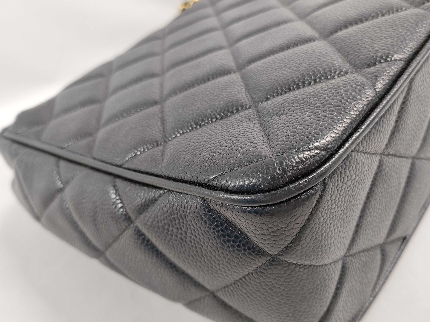 CHANEL Deca Matelasse Chain Shoulder Bag in Caviar Skin