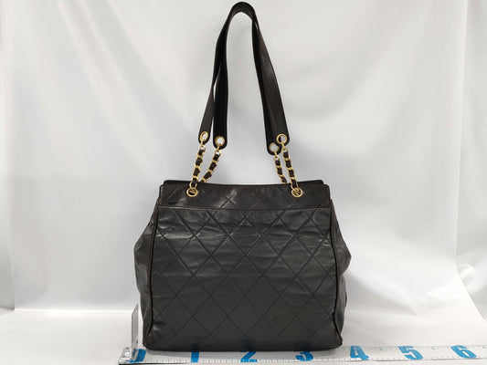 CHANEL Matelasse Chain Shoulder Bag in Brown Lambskin