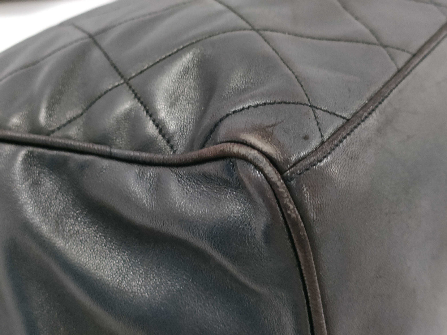 CHANEL Matelasse Chain Shoulder Bag in Brown Lambskin