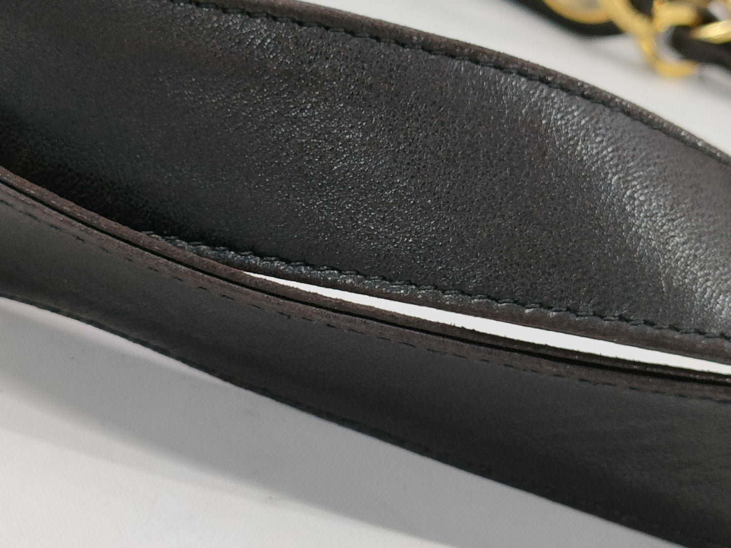 CHANEL Matelasse Chain Shoulder Bag in Brown Lambskin