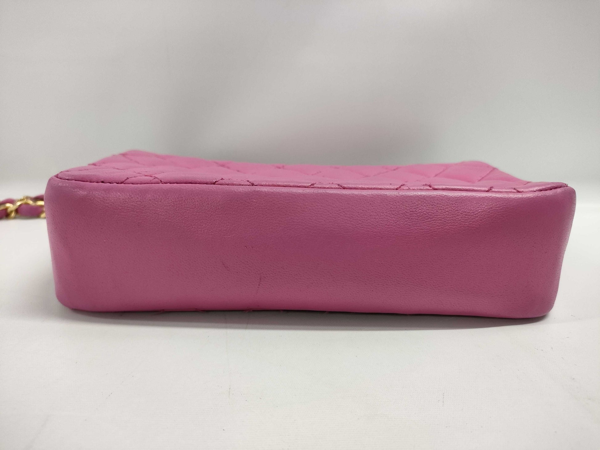 CHANEL Mini Matelasse Lambskin Pink GD Hardware 0 Series Shoulder Bag