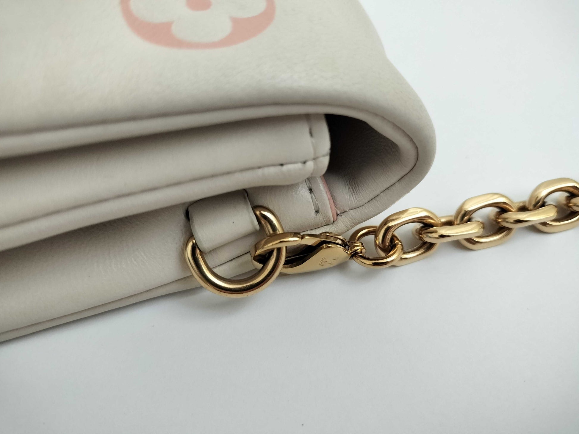 LOUIS VUITTON Coussin Monogram Embossed Pochette in Beige and Multicolore, M82289 Shoulder Bag