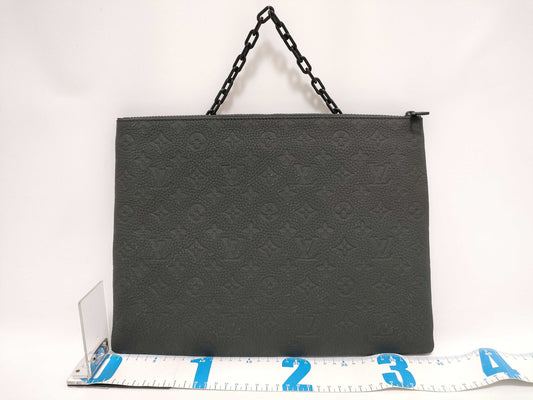 LOUIS VUITTON Virgil Abloh Monogram Taurillon Clutch Bag LV Friend M80147 RFID Clutch Bag