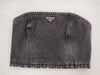 PRADA Prada Triangle Logo Bustier, Size 38, Tops