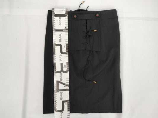 GUCCI Sherry Line Wool Midi Skirt, Size 40