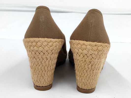 Yves Saint Laurent Logo Canvas Espadrilles Size 35.5 Pumps