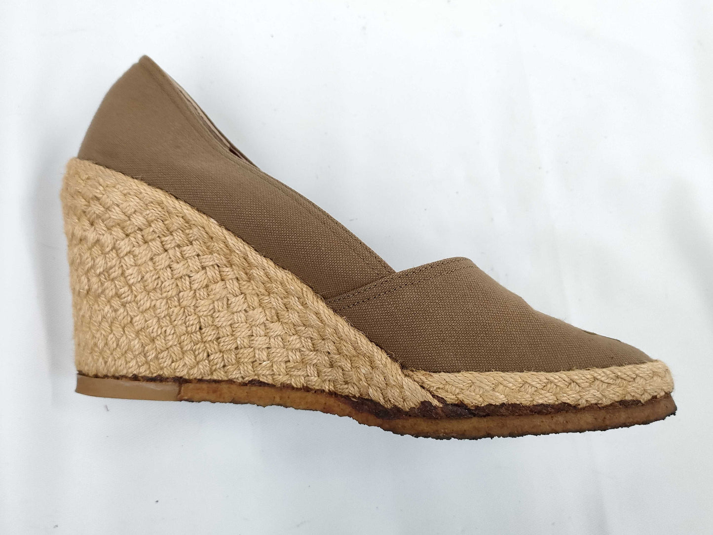 Yves Saint Laurent Logo Canvas Espadrilles Size 35.5 Pumps