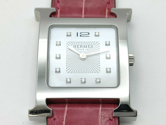 HERMES H Watch HH1.510 3445948 Quartz Shell Dial Women's Watch