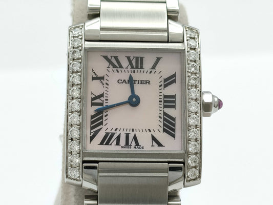 Cartier Tank Francaise SM W51028Q3 2384 446741NX Quartz Shell Dial Women's Watch