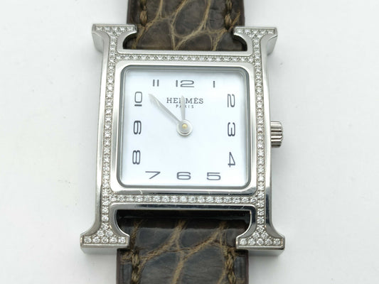 HERMES H Watch HH1.235 3362763 Quartz Shell Dial Women's Watch