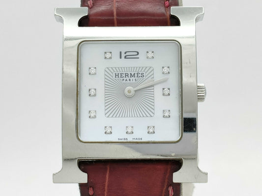 HERMES H Watch HH1.510 3215271 Quartz Shell Dial Women's Watch