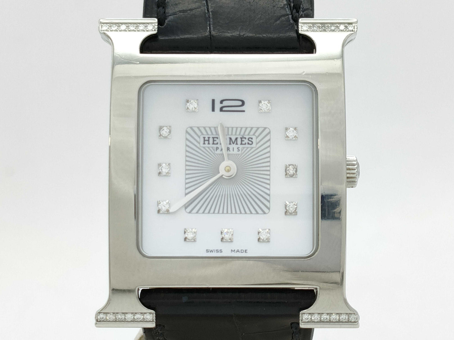 HERMES H Watch HH1.538 3555530 Quartz Shell Dial Women's Watch
