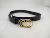 Dior CD Logo Belt 70 Leather Black Other Accessories