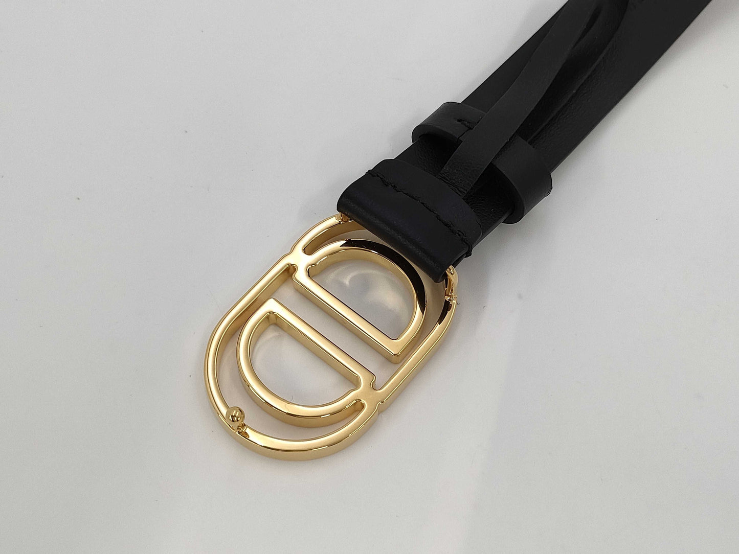Dior CD Logo Belt 70 Leather Black Other Accessories