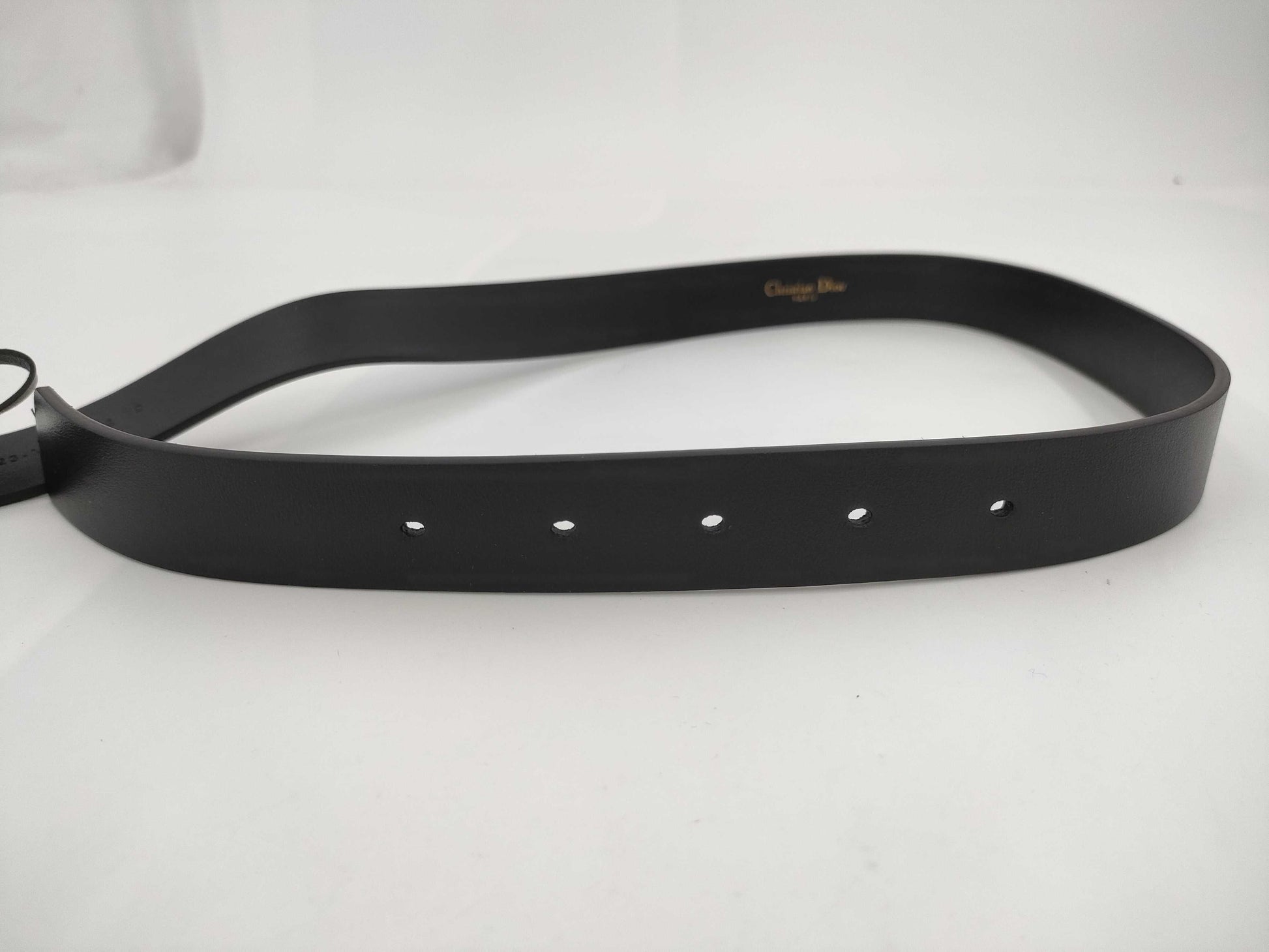 Dior CD Logo Belt 70 Leather Black Other Accessories