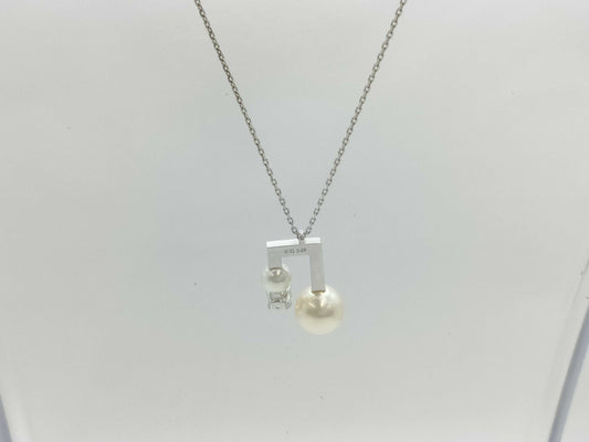 TASAKI Balance Signature Pearl WG 750 9.1g Necklace