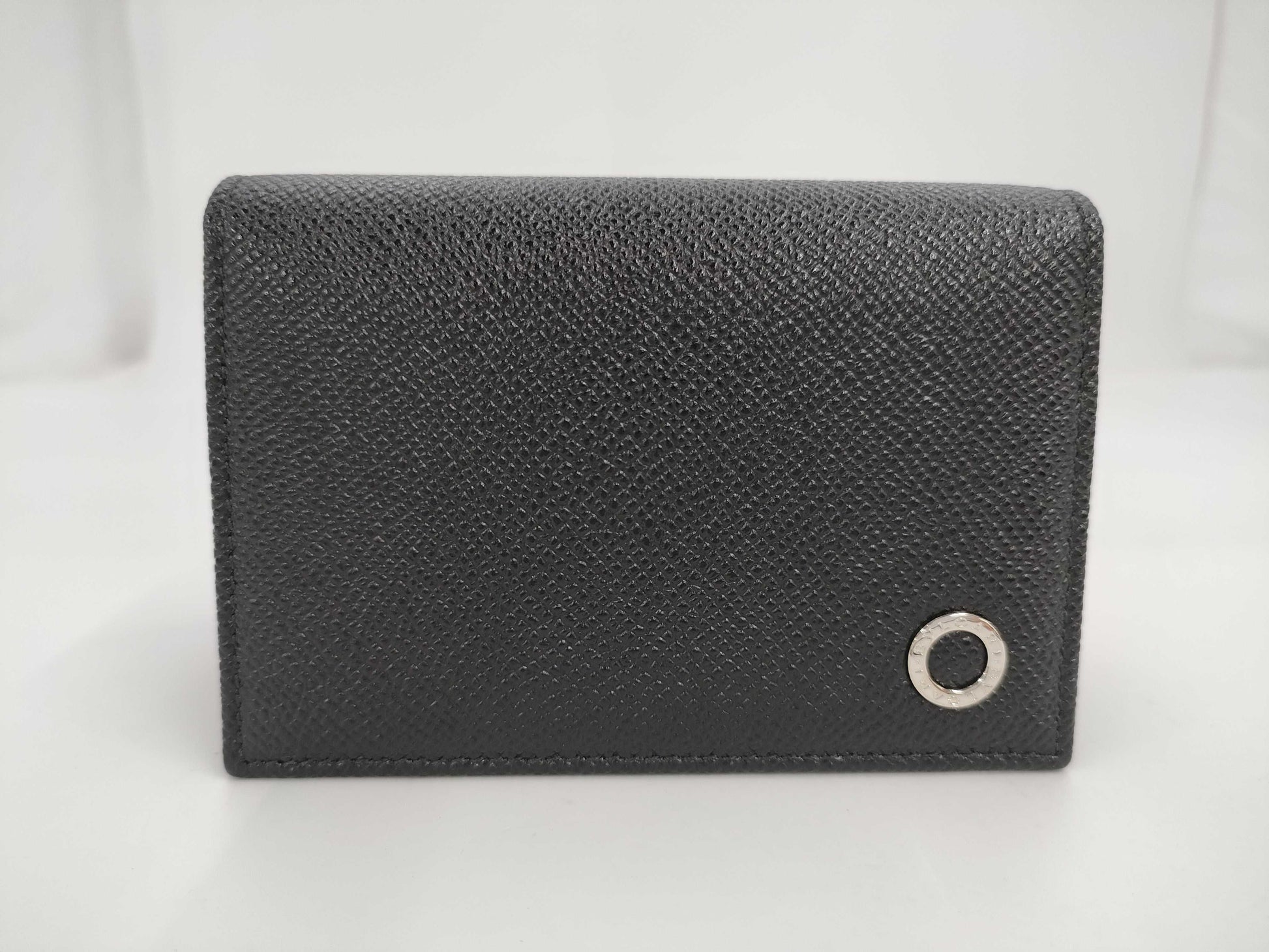 BVLGARI Bulgari Bulgari Leather Card Case Black Business Card Holder Card Case, Pass Case, Business Card Holder